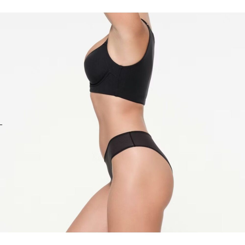 NEW SKIMS Fits Everybody Full Coverage Back Smoother Bra Onyx Black 32DDD 32F 3D - Picture 2 of 4